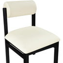  Color_Cream -- Roundhill Cream Vegan Leather Upholstered Dining Chair IMAGE 6