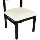  Color_Cream -- Roundhill Cream Vegan Leather Upholstered Dining Chair IMAGE 7
