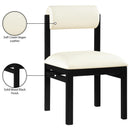  Meridian Roundhill Cream Vegan Leather Upholstered Dining Chair IMAGE 9