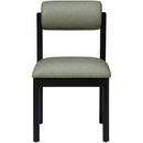  Meridian Roundhill Green Vegan Leather Upholstered Dining Chair IMAGE 3