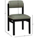  Meridian Roundhill Green Vegan Leather Upholstered Dining Chair IMAGE 8