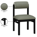  Color_Green -- Roundhill Green Vegan Leather Upholstered Dining Chair IMAGE 9