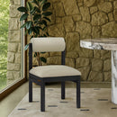  Meridian Roundhill Taupe Vegan Leather Upholstered Dining Chair IMAGE 2