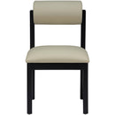  Meridian Roundhill Taupe Vegan Leather Upholstered Dining Chair IMAGE 3