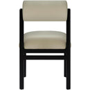  Color_Taupe -- Roundhill Taupe Vegan Leather Upholstered Dining Chair IMAGE 5