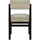  Meridian Roundhill Taupe Vegan Leather Upholstered Dining Chair IMAGE 5
