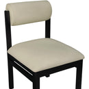  Meridian Roundhill Taupe Vegan Leather Upholstered Dining Chair IMAGE 6