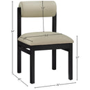  Meridian Roundhill Taupe Vegan Leather Upholstered Dining Chair IMAGE 8