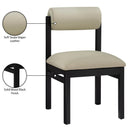  Meridian Roundhill Taupe Vegan Leather Upholstered Dining Chair IMAGE 9