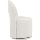 Color_Cream -- Cirelle Cream Linen Textured Performance Fabric Upholstered Dining Chair IMAGE 4