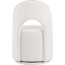  Color_Cream -- Cirelle Cream Linen Textured Performance Fabric Upholstered Dining Chair IMAGE 5