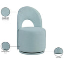  Color_Light Blue -- Cirelle Light Blue Linen Textured Performance Fabric Upholstered Dining Chair IMAGE 10