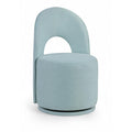  Color_Light Blue -- Cirelle Light Blue Linen Textured Performance Fabric Upholstered Dining Chair IMAGE 1