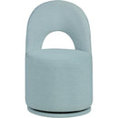  Color_Light Blue -- Cirelle Light Blue Linen Textured Performance Fabric Upholstered Dining Chair IMAGE 3