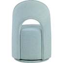  Meridian Cirelle Light Blue Linen Textured Performance Fabric Upholstered Dining Chair IMAGE 5