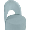  Color_Light Blue -- Cirelle Light Blue Linen Textured Performance Fabric Upholstered Dining Chair IMAGE 6
