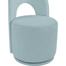  Color_Light Blue -- Cirelle Light Blue Linen Textured Performance Fabric Upholstered Dining Chair IMAGE 7
