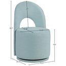  Color_Light Blue -- Cirelle Light Blue Linen Textured Performance Fabric Upholstered Dining Chair IMAGE 9