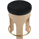  Meridian Bocceli Black Velvet Upholstered Counter Stool IMAGE 4