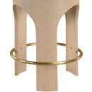  Color_Brown -- Bocceli Brown Velvet Upholstered Counter Stool IMAGE 3