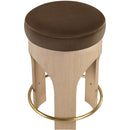 Meridian Bocceli Brown Velvet Upholstered Counter Stool IMAGE 4