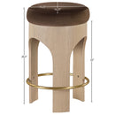 Color_Brown -- Bocceli Brown Velvet Upholstered Counter Stool IMAGE 6