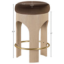  Meridian Bocceli Brown Velvet Upholstered Counter Stool IMAGE 6