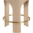  Color_Cognac -- Bocceli Cognac Velvet Upholstered Counter Stool IMAGE 3