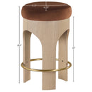  Color_Cognac -- Bocceli Cognac Velvet Upholstered Counter Stool IMAGE 6