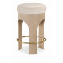  Color_Cream -- Bocceli Cream Velvet Upholstered Counter Stool IMAGE 1