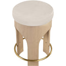  Color_Cream -- Bocceli Cream Velvet Upholstered Counter Stool IMAGE 4