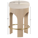  Color_Cream -- Bocceli Cream Velvet Upholstered Counter Stool IMAGE 6