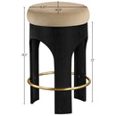  Meridian Bocceli Beige Velvet Upholstered Counter Stool IMAGE 6