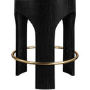 Color_Black -- Bocceli Black Velvet Upholstered Counter Stool IMAGE 3
