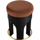  Color_Cognac -- Bocceli Cognac Velvet Upholstered Counter Stool IMAGE 4