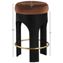  Color_Cognac -- Bocceli Cognac Velvet Upholstered Counter Stool IMAGE 6