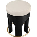  Color_Cream -- Bocceli Cream Velvet Upholstered Counter Stool IMAGE 4