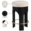  Color_Cream -- Bocceli Cream Velvet Upholstered Counter Stool IMAGE 7