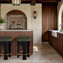  Color_Green -- Bocceli Green Velvet Upholstered Counter Stool IMAGE 2
