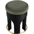  Meridian Bocceli Green Velvet Upholstered Counter Stool IMAGE 4