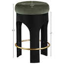  Color_Green -- Bocceli Green Velvet Upholstered Counter Stool IMAGE 6