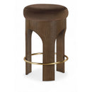  Color_Brown -- Bocceli Brown Velvet Upholstered Counter Stool IMAGE 1