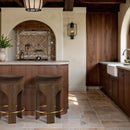  Color_Brown -- Bocceli Brown Velvet Upholstered Counter Stool IMAGE 2