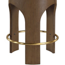  Meridian Bocceli Brown Velvet Upholstered Counter Stool IMAGE 3