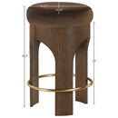  Color_Brown -- Bocceli Brown Velvet Upholstered Counter Stool IMAGE 6