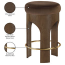  Color_Brown -- Bocceli Brown Velvet Upholstered Counter Stool IMAGE 7