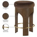 Meridian Bocceli Brown Velvet Upholstered Counter Stool IMAGE 7