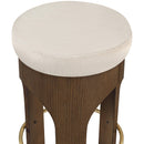  Color_Cream -- Bocceli Cream Velvet Upholstered Counter Stool IMAGE 4