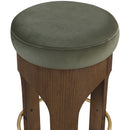  Color_Green -- Bocceli Green Velvet Upholstered Counter Stool IMAGE 4