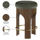  Meridian Bocceli Green Velvet Upholstered Counter Stool IMAGE 7